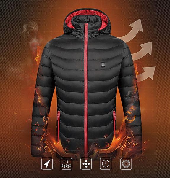men new winter warm usb infrared heating winter jacket men smart thermostat pure color hooded heated parkas warm jacket6276064, Black
men new winter warm usb infrared heating winter jacket men smart thermostat pure color hooded heated parkas warm jacket6276064, Black