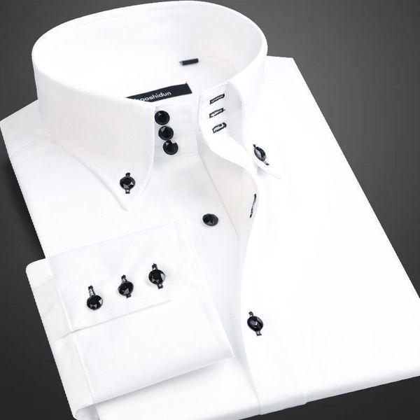 men's casual shirts mens dress spring and autumn long sleeve shirt male korean slim fit business white collared oversized 230822, White;black
men's casual shirts mens dress spring and autumn long sleeve shirt male korean slim fit business white collared oversized 230822, White;black