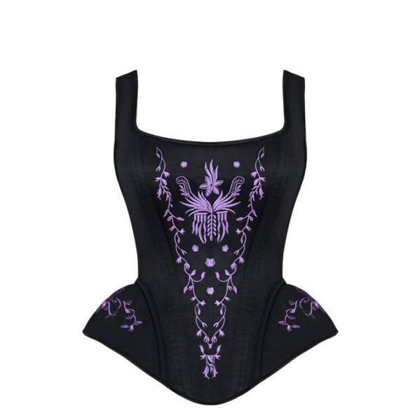 women halter neck waist bustier corset training bustier steel boned steampunk brocade embroidery overbust padded corset with 4033780, Black;white
women halter neck waist bustier corset training bustier steel boned steampunk brocade embroidery overbust padded corset with 4033780, Black;white