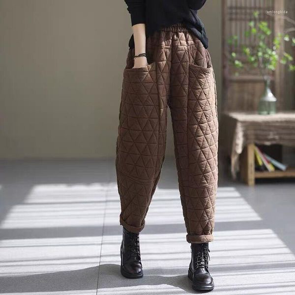 women's pants women's quilted thickened cotton 2023 winter spring style retro double pocket argyle warm padded harem trousers thic, Black;white
women's pants women's quilted thickened cotton 2023 winter spring style retro double pocket argyle warm padded harem trousers thic, Black;white