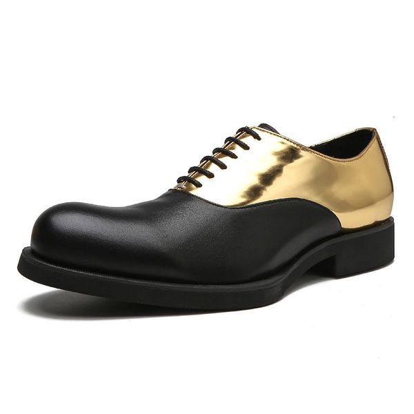 dress shoes oxford shoes men's british leather layer cowhide black gold contrasting color men's formal business leather shoes 2308
dress shoes oxford shoes men's british leather layer cowhide black gold contrasting color men's formal business leather shoes 2308