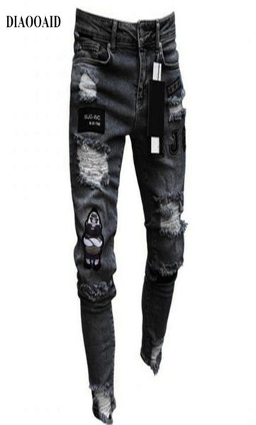 new streetwear hiphop men jeans skinny fashion embroidery personality classic destroyed swag trousers male denim pants8988857, Blue
new streetwear hiphop men jeans skinny fashion embroidery personality classic destroyed swag trousers male denim pants8988857, Blue