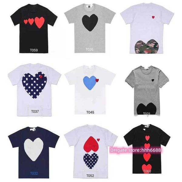 men's t-shirts on mens play designer red heart casual women shirts badge high quanlity cotton embroidery cgka, White;black
men's t-shirts on mens play designer red heart casual women shirts badge high quanlity cotton embroidery cgka, White;black