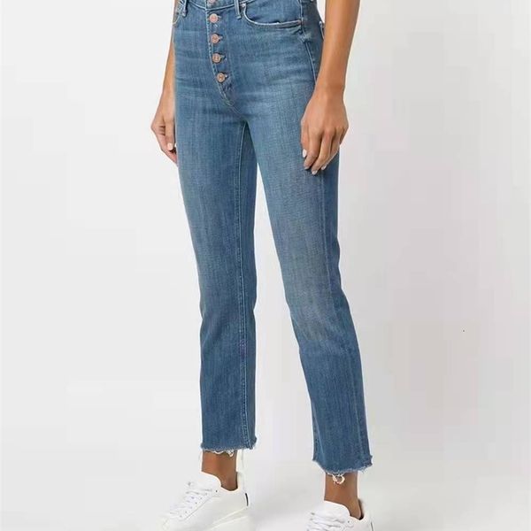 women's jeans zessam solid buttons woman high waist microelasticity straight burrs femme casual classic lady pants 230821, Blue
women's jeans zessam solid buttons woman high waist microelasticity straight burrs femme casual classic lady pants 230821, Blue