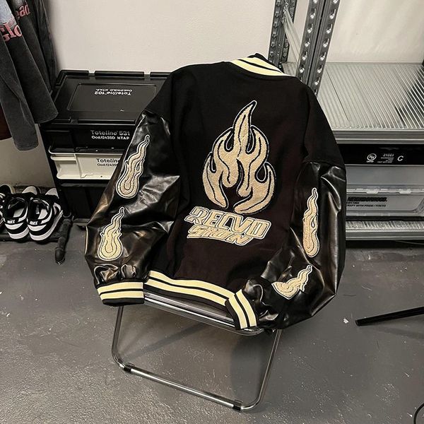 men's jackets autumn winter high street baseball uniforms and women's hiphop embroidered stitching jacket loose allmatch 230821, Black;brown
men's jackets autumn winter high street baseball uniforms and women's hiphop embroidered stitching jacket loose allmatch 230821, Black;brown