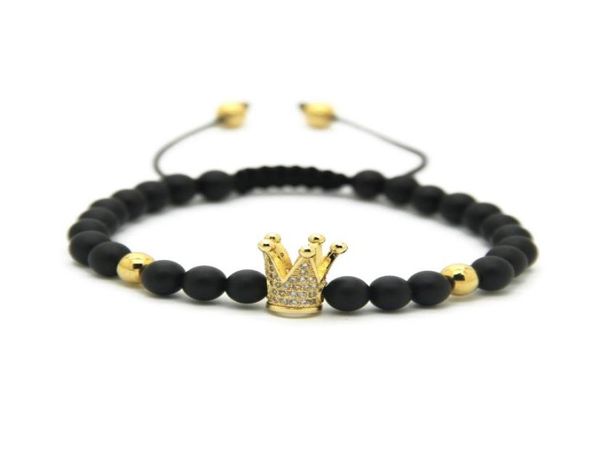 6mm natural white howlite matte agate stone copper beads gold and silver plated crown braided cz bracelet9914092, Golden;silver
6mm natural white howlite matte agate stone copper beads gold and silver plated crown braided cz bracelet9914092, Golden;silver