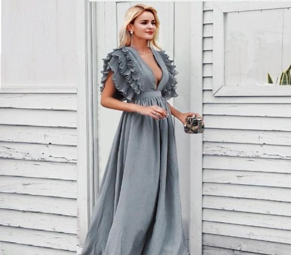 celebrity dresses elegant deep v neck women long dresses ruffles high waist solid dresses evening party female vestidos dk9086604992, White;black
celebrity dresses elegant deep v neck women long dresses ruffles high waist solid dresses evening party female vestidos dk9086604992, White;black