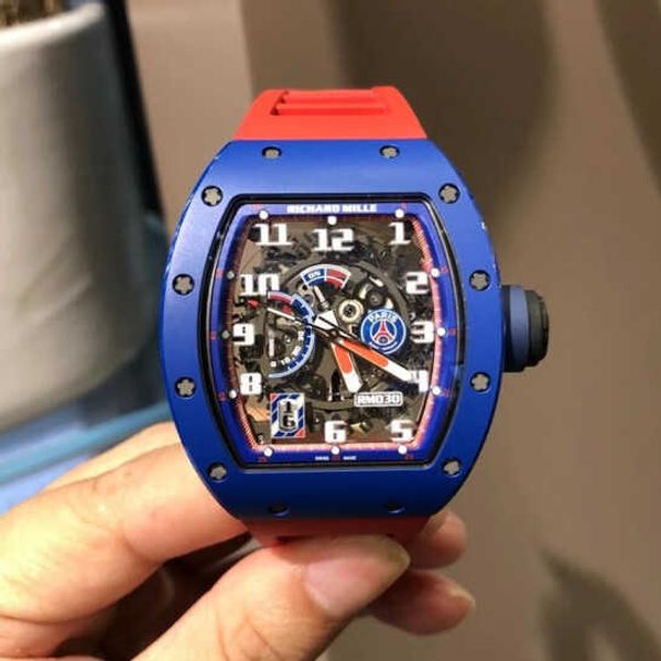 richardmille swiss watches rm tactical mechanical wrist watches automatic machinery rm030 limited edition 4250mm mens watch rm030 blue ceram