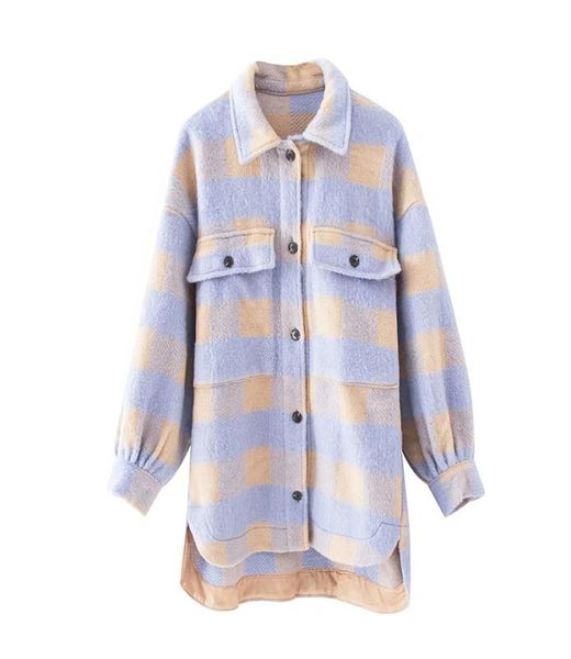 women 2020 fashion overshirts oversized checked woolen jacket coat vintage pocket asymmetric female outerwear chic 9264847, White
women 2020 fashion overshirts oversized checked woolen jacket coat vintage pocket asymmetric female outerwear chic 9264847, White