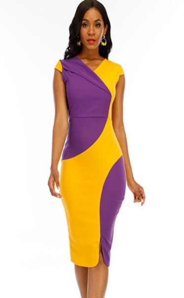 casual dresses women dress elegant bodycon v neck sleeveless yellow purple contrast vestidos big size female party date night dinn6653849, Black;gray
casual dresses women dress elegant bodycon v neck sleeveless yellow purple contrast vestidos big size female party date night dinn6653849, Black;gray