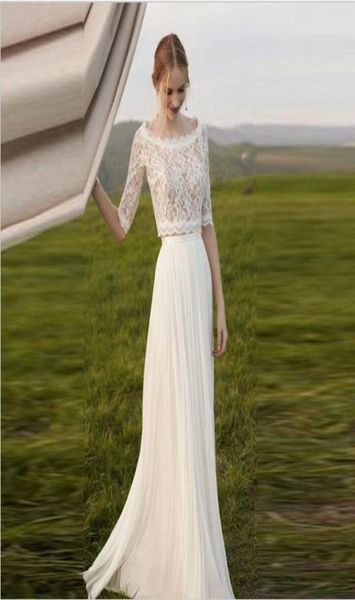 boat neck half sleeve two pieces dresses lace chiffon crop bohemian wedding dresses spring boho beach wedding gowns ruffles ch4067658, White
boat neck half sleeve two pieces dresses lace chiffon crop bohemian wedding dresses spring boho beach wedding gowns ruffles ch4067658, White