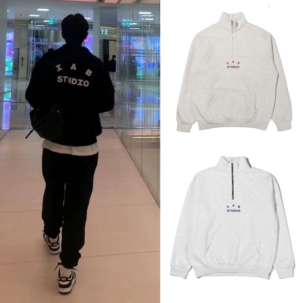 men's hoodies sweatshirts iab studio hoodies for men and women half zipper fleece sweatshirts men loose casual pullover iab streetwears, Black
men's hoodies sweatshirts iab studio hoodies for men and women half zipper fleece sweatshirts men loose casual pullover iab streetwears, Black