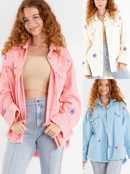 women's jackets sweet color chic denim jacket female singlebreasted fashion lapel long sleeves streetwear pocket cardigan loose women c, Black;brown
women's jackets sweet color chic denim jacket female singlebreasted fashion lapel long sleeves streetwear pocket cardigan loose women c, Black;brown
