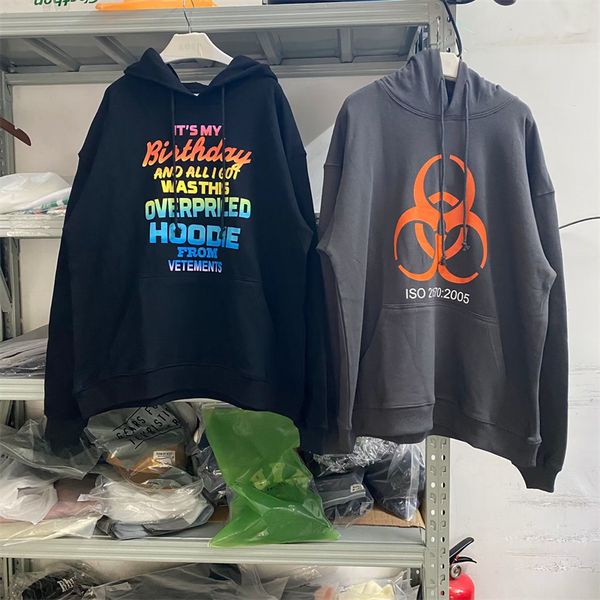 men's hoodies sweatshirts 23ss level version it's my birthday vetements men women hoodie hooded heavy fabric pullover clothes goth, Black
men's hoodies sweatshirts 23ss level version it's my birthday vetements men women hoodie hooded heavy fabric pullover clothes goth, Black