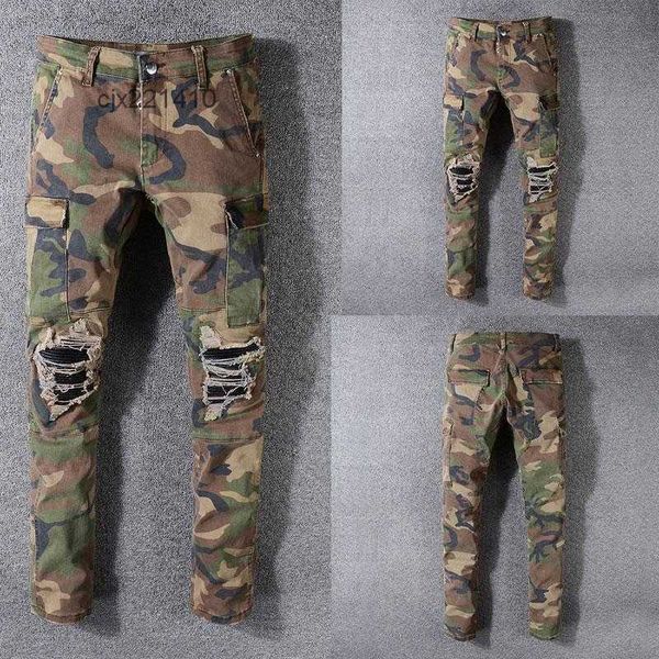 jeans italian style army green camouflage patchwork pants fit streetwear biker nuh0, Blue
jeans italian style army green camouflage patchwork pants fit streetwear biker nuh0, Blue