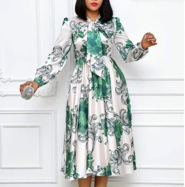 casual dresses women long sleeves printed with bowtie collar pleated high waist midi elegant ladies fashion african vestidos robes2325748, Black;gray
casual dresses women long sleeves printed with bowtie collar pleated high waist midi elegant ladies fashion african vestidos robes2325748, Black;gray