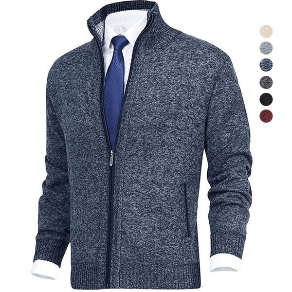 men's sweaters 2023 sweater cardigan zipper jacket business casual stand collar knitted work coats autumn winter offices knitting jacke, White;black
men's sweaters 2023 sweater cardigan zipper jacket business casual stand collar knitted work coats autumn winter offices knitting jacke, White;black