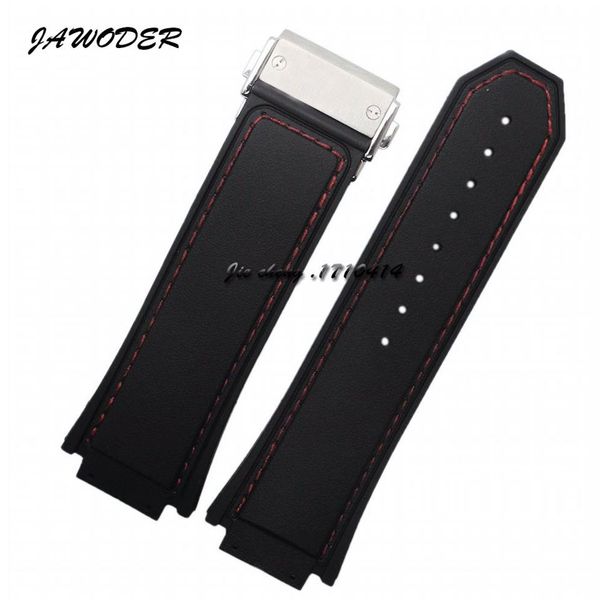 jawoder watchband 30 x19mm men red stitched black silicone rubber watch band strap stainless steel deployment buckle for hub big b263q, Black;brown
jawoder watchband 30 x19mm men red stitched black silicone rubber watch band strap stainless steel deployment buckle for hub big b263q, Black;brown