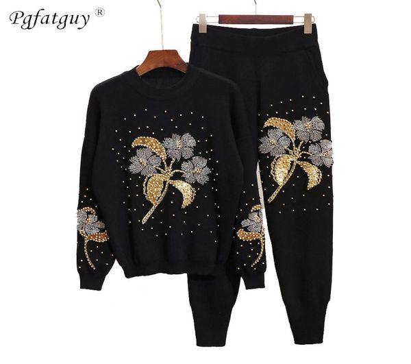 autumn winter explosions sportswear flower heavy embroidery beaded fashion sweater knit pants suit casual women039s twopiece s7231568, White
autumn winter explosions sportswear flower heavy embroidery beaded fashion sweater knit pants suit casual women039s twopiece s7231568, White
