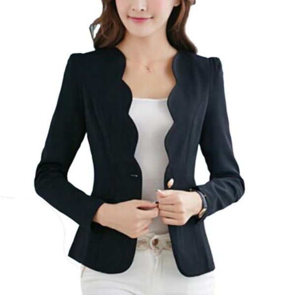 new female formal solid color single button slim fashion office business suit casual jacket women coat outwear5557077, Black;brown
new female formal solid color single button slim fashion office business suit casual jacket women coat outwear5557077, Black;brown