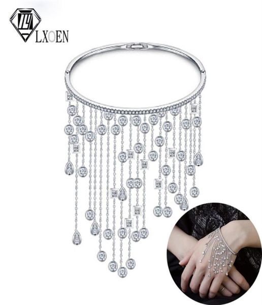 lxoen tassel bracelet with cubic zirconia stone bangles for wedding women fashion jewelry gift pulseiras282v6598501, Black
lxoen tassel bracelet with cubic zirconia stone bangles for wedding women fashion jewelry gift pulseiras282v6598501, Black