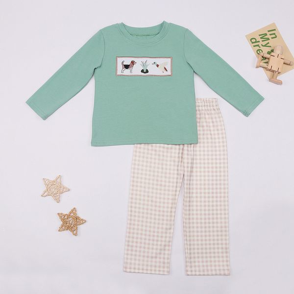 clothing sets ready to ship 18t fall winter boy outfits green twopiece girl suit pure cotton set with cartoon dogs and duck embroidery 23082, White
clothing sets ready to ship 18t fall winter boy outfits green twopiece girl suit pure cotton set with cartoon dogs and duck embroidery 23082, White