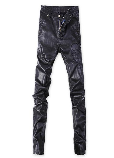autumn and winter new trendy black skull print leather pants slim korean version of the motorcycle foot windproof pants men039s2251787
autumn and winter new trendy black skull print leather pants slim korean version of the motorcycle foot windproof pants men039s2251787