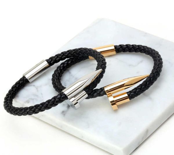 mcllroy bracelets men brackelts bangles pulseiras 6mm weave genuine leather nail bracelet charm love cuff bracelet masculina2367621, Golden;silver
mcllroy bracelets men brackelts bangles pulseiras 6mm weave genuine leather nail bracelet charm love cuff bracelet masculina2367621, Golden;silver