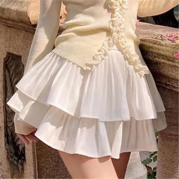 sweet preppy style pleated ruffled skirt for women pure color high waist cake a line slim looking short pants, Black
sweet preppy style pleated ruffled skirt for women pure color high waist cake a line slim looking short pants, Black
