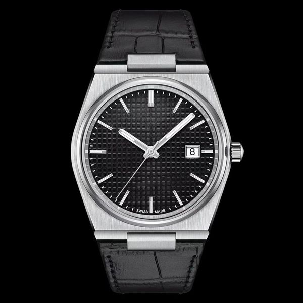 classic men's quartz watch stainless steel 40mm automatic calendar display cowhide strap black wristwatch256a, Slivery;brown
classic men's quartz watch stainless steel 40mm automatic calendar display cowhide strap black wristwatch256a, Slivery;brown