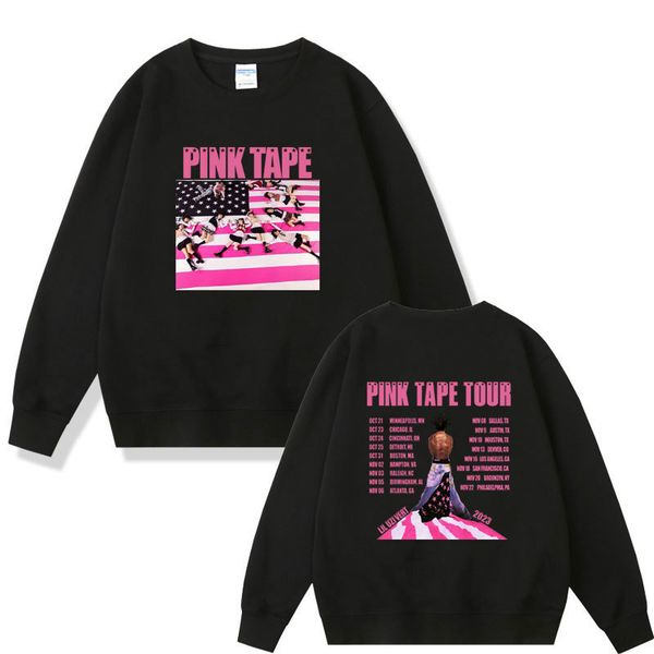 men's hoodies sweatshirts rapper lil uzi vert sweatshirt 2023 concert tour pink tape graphic pullover man's hip hop fashion street, Black
men's hoodies sweatshirts rapper lil uzi vert sweatshirt 2023 concert tour pink tape graphic pullover man's hip hop fashion street, Black