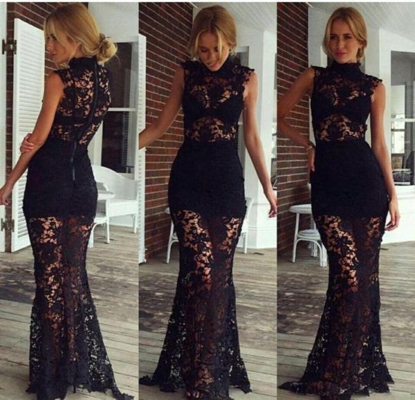 black full lace sheer high neck long evening dresses ladies party formal wear sleeveless floor length 20197712076, Black;red
black full lace sheer high neck long evening dresses ladies party formal wear sleeveless floor length 20197712076, Black;red