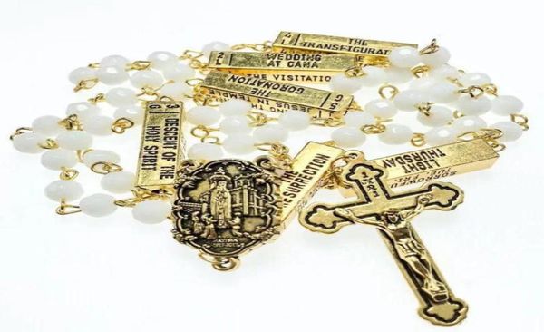pendant necklaces 6mm white facet glass rosary religious rosary with fatima centor singapore catholic necklace antque gold metal2871263, Silver
pendant necklaces 6mm white facet glass rosary religious rosary with fatima centor singapore catholic necklace antque gold metal2871263, Silver