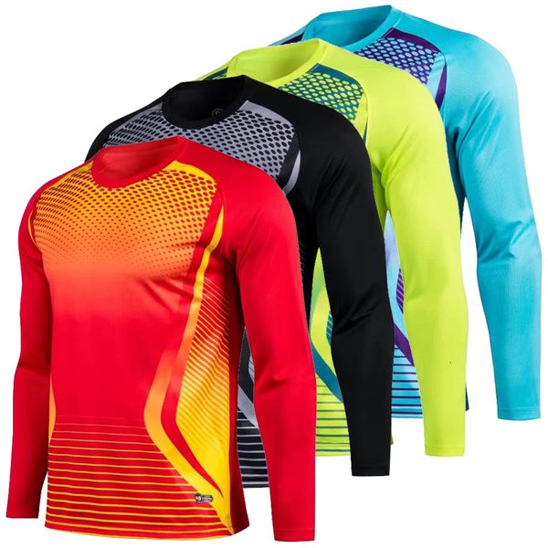 outdoor tshirts football jerseys 2223men long sleeves gradient goal keeper uniforms sport training breathable soccer chest pad spring 230821, Gray;blue
outdoor tshirts football jerseys 2223men long sleeves gradient goal keeper uniforms sport training breathable soccer chest pad spring 230821, Gray;blue