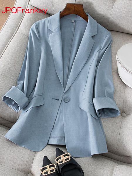 women's suits blazers women's suit jacket suit jacket women's seven-minute sleeve summer self-cultivation women blazers women, White;black
women's suits blazers women's suit jacket suit jacket women's seven-minute sleeve summer self-cultivation women blazers women, White;black