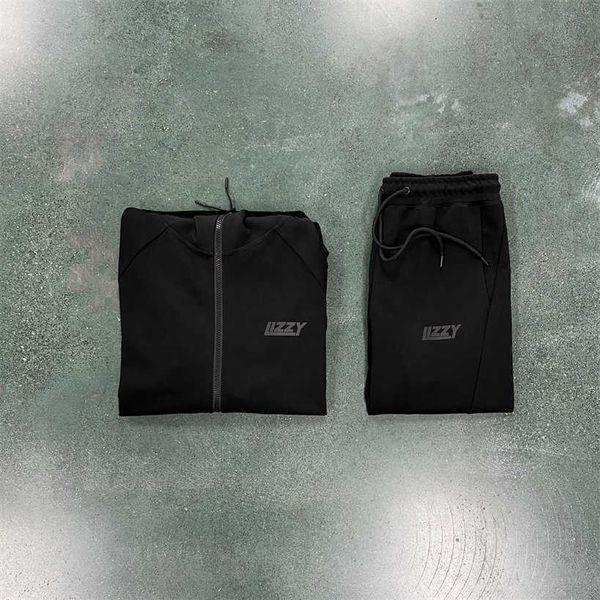 lizzy tech set black zipper men's hoodie suits original design sweatshirt and sweatpants street wear, Black;brown
lizzy tech set black zipper men's hoodie suits original design sweatshirt and sweatpants street wear, Black;brown
