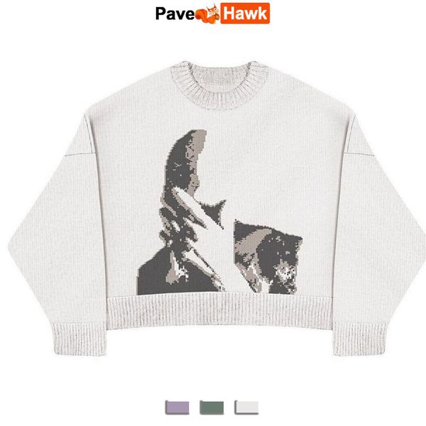 men's sweaters vintage knitwear sweater men women y2k portrait graphic autumn winter harajuku loose pullover aesthetic street jumpers 2, White;black
men's sweaters vintage knitwear sweater men women y2k portrait graphic autumn winter harajuku loose pullover aesthetic street jumpers 2, White;black