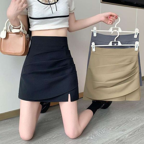 folded short skirt for women spring and summer irregular design split butt a line, Black
folded short skirt for women spring and summer irregular design split butt a line, Black