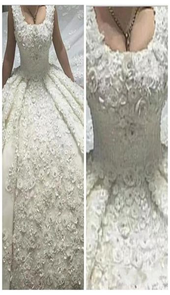 luxurious aline wedding dresses with scoop neckline lace long train handmade flowers pearls appliques bridal gowns robe de m9356203, White
luxurious aline wedding dresses with scoop neckline lace long train handmade flowers pearls appliques bridal gowns robe de m9356203, White