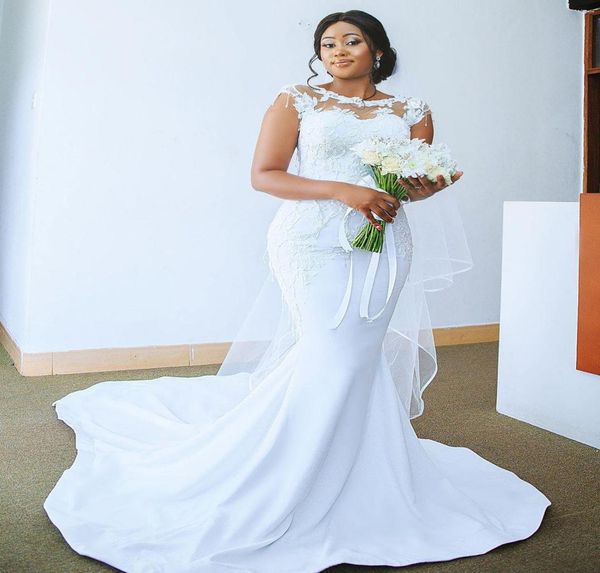 2021 plus size arabic aso ebi lace beaded mermaid wedding dresses sheer neck bridal dresses satin wedding gowns2090369, White
2021 plus size arabic aso ebi lace beaded mermaid wedding dresses sheer neck bridal dresses satin wedding gowns2090369, White