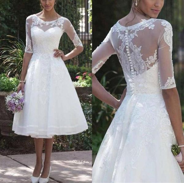 vintage wedding dresses bridal gown 12 half sleeves lace applique short custom made knee length plus size vestidos de novia6426789, White
vintage wedding dresses bridal gown 12 half sleeves lace applique short custom made knee length plus size vestidos de novia6426789, White