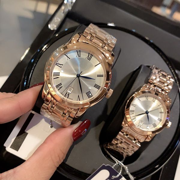 fashion design wristwatches imported from japan quartz movement 316l steel case tempered mirror bow buckle size: male 40mm female 30mm coupl, Slivery;brown
fashion design wristwatches imported from japan quartz movement 316l steel case tempered mirror bow buckle size: male 40mm female 30mm coupl, Slivery;brown
