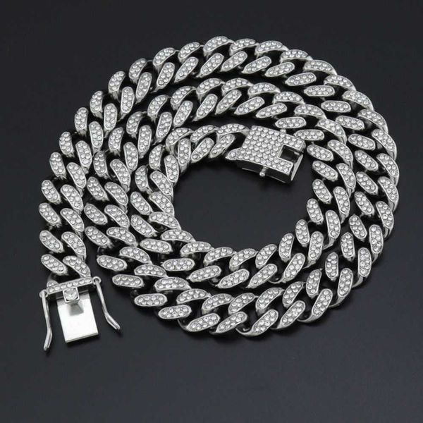 designer new cuban chain diamond necklace men's hip-hop exaggerated cool fashion jewelry accessories, Silver
designer new cuban chain diamond necklace men's hip-hop exaggerated cool fashion jewelry accessories, Silver