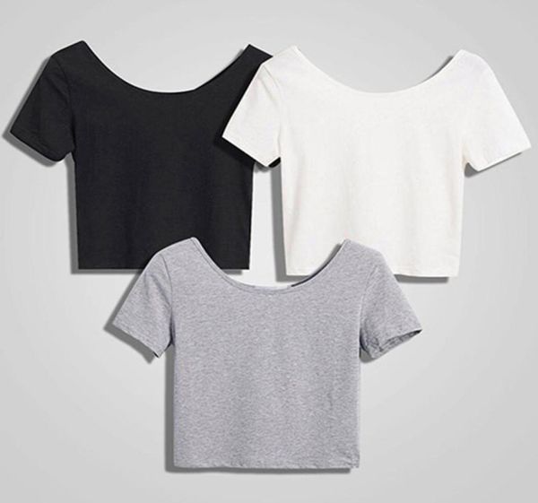 new fashion women scoop neck crop short sleeve bare midriff casual blouse tshirt loose cotton t shirt women 461351, White
new fashion women scoop neck crop short sleeve bare midriff casual blouse tshirt loose cotton t shirt women 461351, White