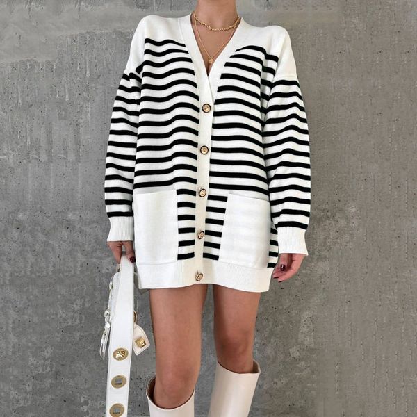 womens sweaters wixra cardigan women lovely cosy fashion allmatch patchwork style ins arrival stripe simple trendy 230822, White;black
womens sweaters wixra cardigan women lovely cosy fashion allmatch patchwork style ins arrival stripe simple trendy 230822, White;black