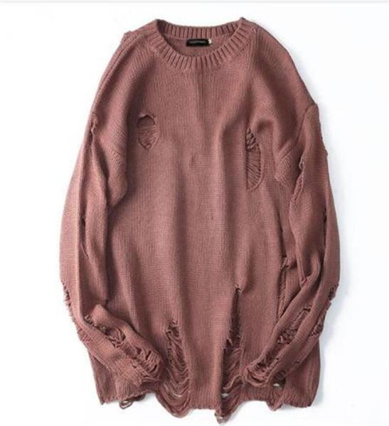 ripped destroyed holes distressed sweaters mens knitted pullover sweater male hip hop fashion loose sweater streetwear8110425, White;black
ripped destroyed holes distressed sweaters mens knitted pullover sweater male hip hop fashion loose sweater streetwear8110425, White;black