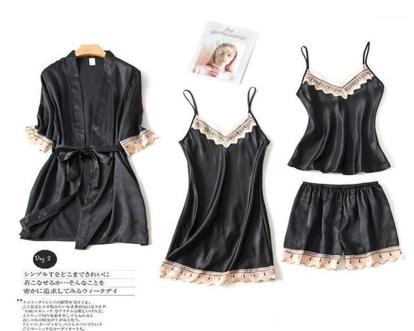 women039s sleepwear robe sets women satin dressing gown silk long nightgown home suit kimono bathrobes negligee peignoirs 3394464, Black;red
women039s sleepwear robe sets women satin dressing gown silk long nightgown home suit kimono bathrobes negligee peignoirs 3394464, Black;red