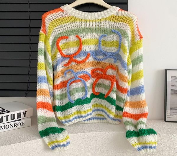 women039s sweaters long sleev mohair vintage sweater woman winter 2023 crewneck wool rainbow stripe knit pullover design clothi8033705, White;black
women039s sweaters long sleev mohair vintage sweater woman winter 2023 crewneck wool rainbow stripe knit pullover design clothi8033705, White;black