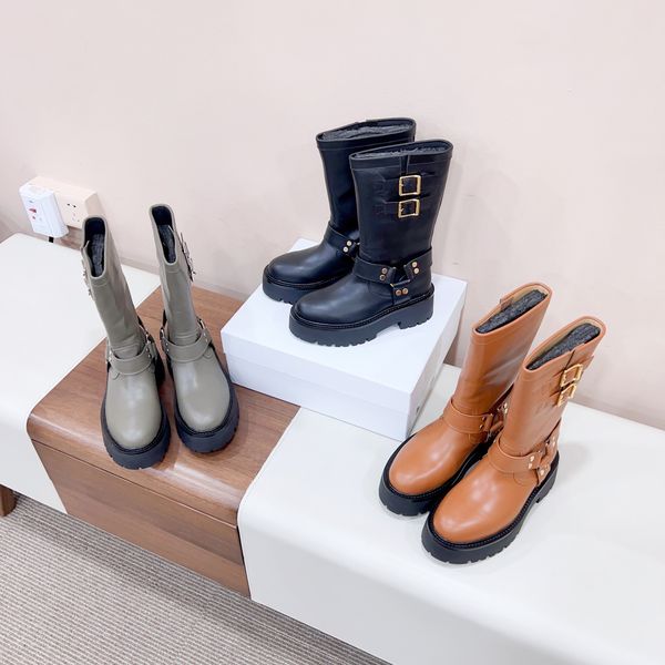 cowhide thick-soled smooth round flat ankle boots thick half boots luxury designer chunky heel boots high-quality women's shoes, Black
cowhide thick-soled smooth round flat ankle boots thick half boots luxury designer chunky heel boots high-quality women's shoes, Black