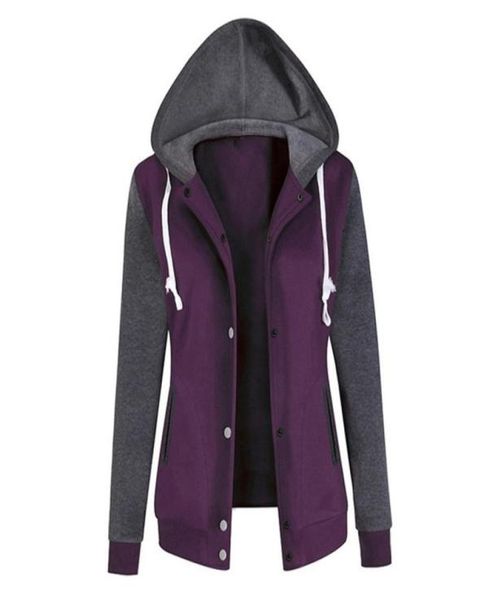 women hoody pocket jackets coats 2018 autumn casual stitching long sleeve hooded single breasted jacket ladies outerwear coat5720464, Black;brown
women hoody pocket jackets coats 2018 autumn casual stitching long sleeve hooded single breasted jacket ladies outerwear coat5720464, Black;brown